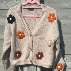 Crochet Flower Cardigan